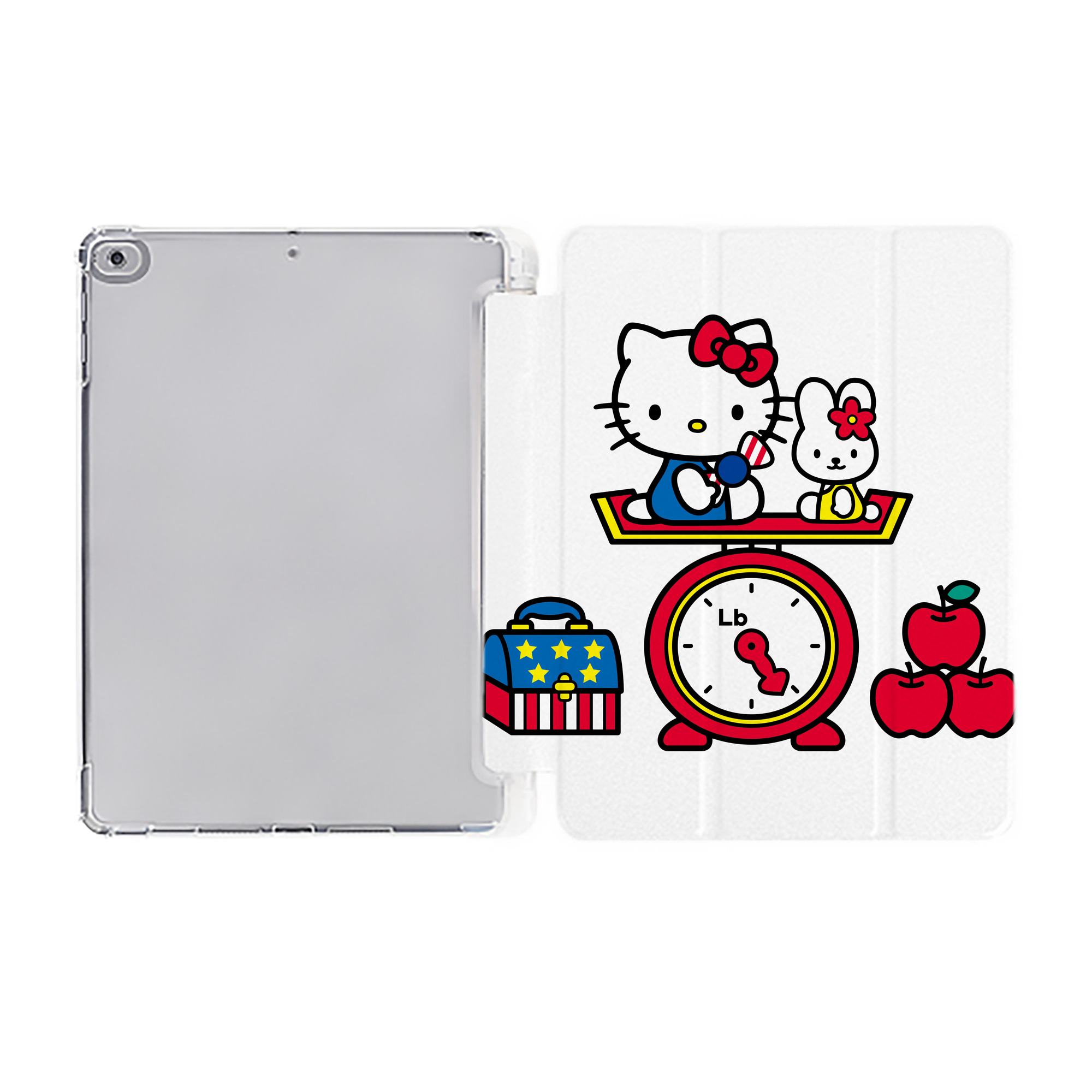 （画像用） Hello Kitty ハローキティ IPad ケース ペン収納付き 三つ折りスタンド PUレザー×シリコン 対応機種9.5/10.5/10.9インチ